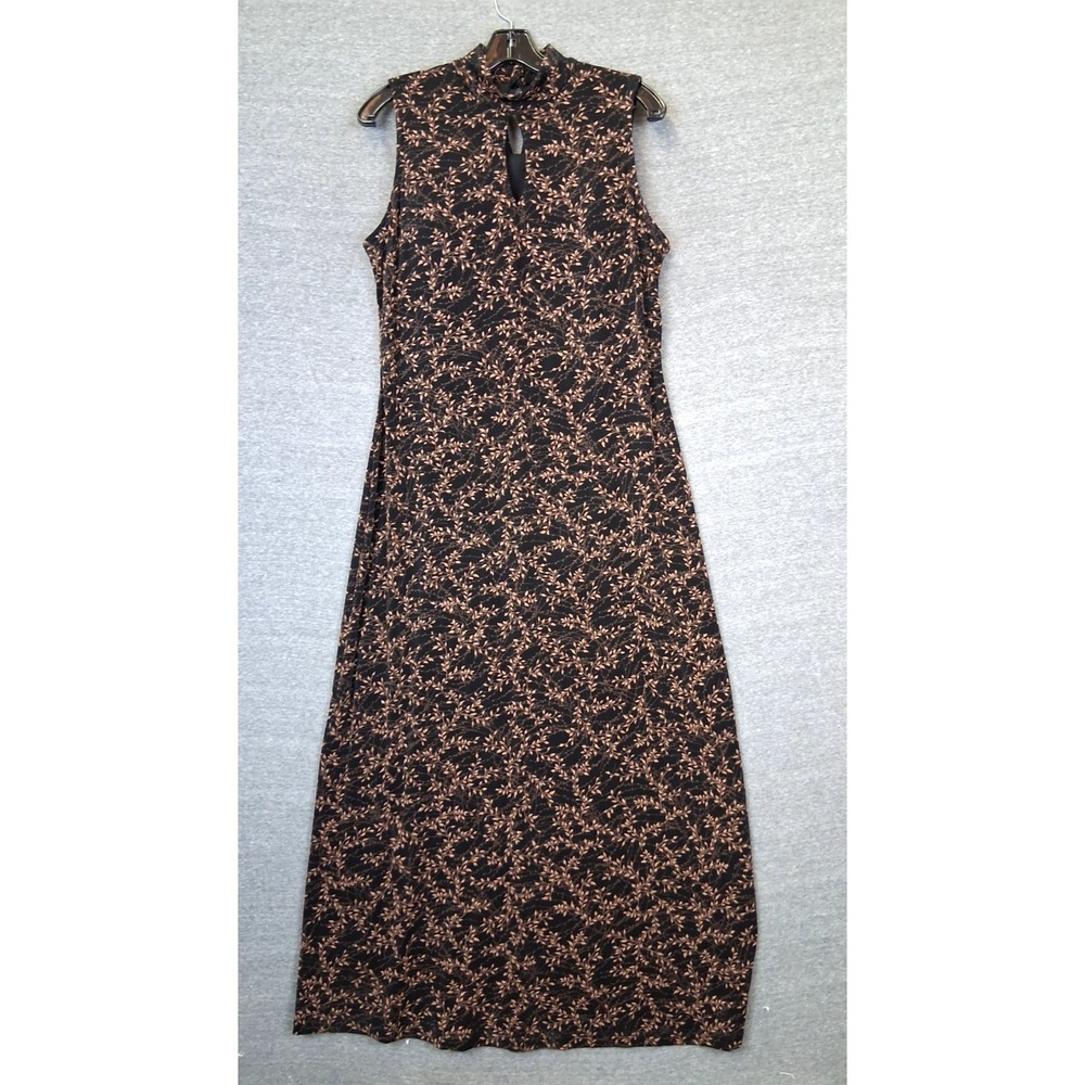 VTG Coldwater Creek Womens 16 Black Brown Floral Quiet Luxury Sophisticated USA